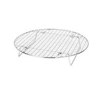 WAJJWI Lot de 2 grilles Cuisson Rondes Pliables et polyvalentes for Barbecue, Refroidissement for Pain, Accessoires Cuisine pour Poisson, Légumes