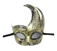 WAJJWI Masque de mascarade Vintage Prince, demi-masque en cuivre Antique, masques couronne rétro, décoration de fête for femmes, 4 pièces Pour Bal(Gold style 13)