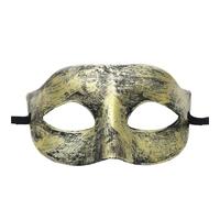 WAJJWI Masque de mascarade Vintage Prince, demi-masque en cuivre Antique, masques couronne rétro, décoration de fête for femmes, 4 pièces Pour Bal(Gold style 12)