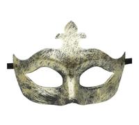 WAJJWI Masque de mascarade Vintage Prince, demi-masque en cuivre Antique, masques couronne rétro, décoration de fête for femmes, 4 pièces Pour Bal(Gold style 9)
