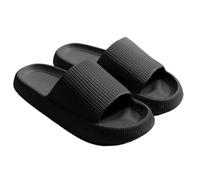 WAJJWI Pantoufles Nuage À Semelle Épaisse Femmes Hommes, De Maison D'oreiller Sandales Douche Pour La Plage(Black,39)