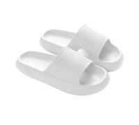 WAJJWI Pantoufles Nuage À Semelle Épaisse Femmes Hommes, De Maison D'oreiller Sandales Douche Pour La Plage(White,39)