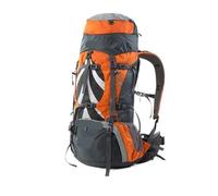 WAJJWI Sac à dos de Camping ergonomique grande capacité 70l, sacs randonnée for hommes avec housse pluie, Trekking voyage en plein air Pour Le Camping(Orange)