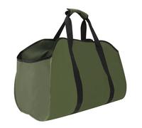 WAJJWI Sac de rangement for bûches grande capacité en tissu Oxford, porte-bûches et sac transport for bois pour Poêles à Bois, Camping(Green)