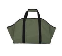 WAJJWI Sac de transport bûches robuste - grande capacité avec poignées pour Poêles à Bois, Camping(Green)