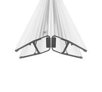 WAKA PRO-M3 Kit d'étanchéité magnétique de qualité supérieure pour porte de douche et porte de douche Optique transparent Joint d'étanchéité pour porte de douche en verre 6-8 mm 200 cm Joint de porte