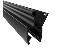 WAKA PRO-W - Joint de porte de douche et lèvre de douche de qualité supérieure - Noir - Joint de porte en verre 8 à 10 mm - 200 cm - Compatible avec une barre de seuil de douche
