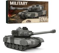 Waka Tienda RC Tank 10 Canaux C20. Cadeau pour Enfants et Adultes. 10 Canaux 2.4GHz, Sons et lumières LED, Remote Control Simulate Tank. Tout-Terrain, Rotation 300°, Simulation de Bataille (Gris)