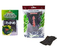 Wakame, un Sachet d'Algues Séchées Pour Soupe De Miso, Salades Japonaises 56,7g et un Sachet de Dashi Kombu 113,4g