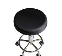 Wakauto Housses de Tabouret de Bar Rond Lavable Jacquard Chaise Siège Housse Noir