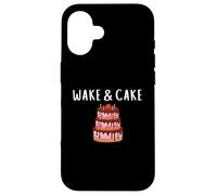 Wake & Cake Costume Funny Cake Baker Decorator Meme Costume Coque pour iPhone 16