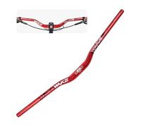 WAKE Guidon de Vélo 31,8mm*720mm Extra Long et Large Guidon Cintre VTT Alliage d'aluminium 30mm Riser Guidon de Vélo pour de Route (Rouge)