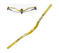 WAKE Guidon de Vélo 31,8mm*720mm Extra Long et Large Guidon Cintre VTT Alliage d'aluminium 30mm Riser Guidon de Vélo pour de Route (Or)
