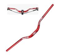 WAKE Guidon de Vélo 31,8mm*720mm Extra Long et Large Guidon Cintre VTT Alliage d'aluminium 55mm Riser Guidon de Vélo pour de Route (Rouge)