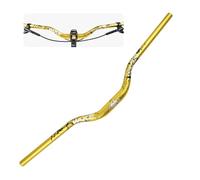 WAKE Guidon de Vélo 31,8mm*720mm Extra Long et Large Guidon Cintre VTT Alliage d'aluminium 55mm Riser Guidon de Vélo pour de Route (Or)