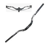 WAKE Guidon de Vélo 31,8mm*720mm Extra Long et Large Guidon Cintre VTT Alliage d'aluminium 55mm Riser Guidon de Vélo pour de Route (Noir)