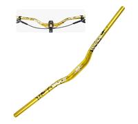 WAKE Guidon de Vélo 31,8mm*780mm Extra Long et Large Guidon Cintre VTT Alliage d'aluminium 30mm Riser Guidon de Vélo pour de Route (Or)