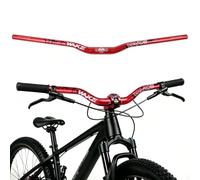 WAKE Guidon de Vélo 31,8mm*780mm Extra Long et Large Guidon Cintre VTT Alliage d'aluminium 30mm Riser Guidon de Vélo pour de Route (Rouge)