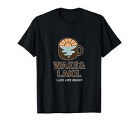 Wake & Lake Life Café Lever de Soleil Nature Design T-Shirt