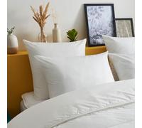 Wake Me Green - Oreiller Ferme Extra-Doux Emile 60x60 cm - 100% Fibre Polyester Creuse Siliconée Recy Enveloppe 100% Coton - Confort Adapté pour Dormeurs sur Le Côté