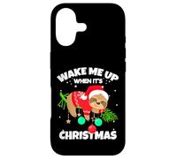 Wake Me Up When It's Christmas Funny Xmas Sloth Graphic Coque pour iPhone 17