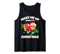 Wake Me Up When It's Christmas Funny Xmas Sloth Graphic Débardeur
