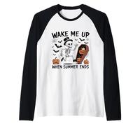 Wake Me Up When Summer Ends Chemise Squelette Cercueil Citrouilles Manche Raglan