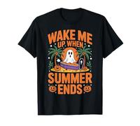 Wake Me Up When Summer Ends Spooky Halloween Hippie T-Shirt