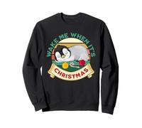 Wake Me When It's Christmas Adorable Pingouin endormi Amusant Sweatshirt