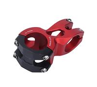 WAKE Potence de vélo 31,8 mm 50 mm en alliage d'aluminium pour VTT avec guidon court pour le cyclisme (Noir Rouge)