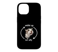 Wake Up Act Silly Funny Cat Kitten Meme Lover Coque pour iPhone 14