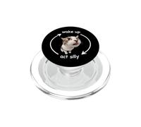 Wake Up Act Silly Funny Cat Kitten Meme Lover PopSockets PopGrip pour MagSafe