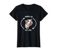 Wake Up Act Silly Funny Cat Kitten Meme Lover T-Shirt Graphique avec Valeur