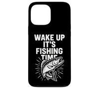 Wake Up It's Fishing Time Graphic Funny Fisherman Coque pour iPhone 13 Pro Max