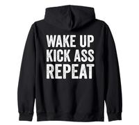 Wake Up Kick Ass Repeat Shirt Women Wake Up Kick Ass for Men Sweat à Capuche
