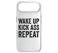 Wake Up Kick Ass Repeat Sign Saying Wake Up Kick Ass Repeat Coque pour iPhone Air