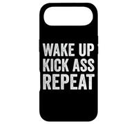 Wake Up Kick Ass Repeat Sign Saying Wake Up Kick Ass Repeat Coque pour iPhone Air