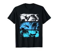 Wakeboard Lifestyle Vintage Design avec palmiers style logo T-Shirt