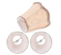 Wakects 3 Pièces Abat-Jour Tissu Couverture de Lampe E14 Clip sur Cadre en Fer Abricot Haute Transmission de la Lumière Dissipation Thermique pour Lustre Applique dans Hôtel Chambre Étude