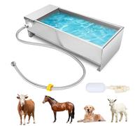 Wakects Abreuvoir pour Bovins en Acier Inoxydable, Abreuvoir Automatique avec Valve Flotteur Suspendue 7,5 litres pour Chevaux Moutons Chiens Bétail Chèvre
