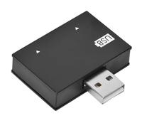 Wakects Adaptateur Splitter USB Hub 2.0, Câble de Chargement à 2 Ports pour Deux Appareils USB avec Alliage en Aluminium ABS Black White Plug et Play (Black)