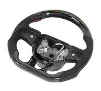 Wakects Affichage des Feux à Vitesses à LED Fibre de Carbone de Volant ajusté pour S RT Hellcat avec écran de Course LCD, Turbo Boost, Racing Making Record Do DGE 2015-2020 avec