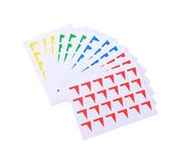 Wakects Autocollants de Drapeau Rouge 288-Pack, 4 Couleurs Assorties