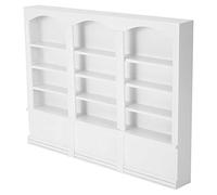 Wakects Bibliothèque Maison de Poupée, en Bois, Vitrine Compacte de 9,1 | Maquette de Meuble, Construction en Bois, Présentation de Chambre de Poupée, Scènes de Jeu pour Enfants, Rangement Facile,