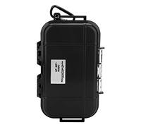 Wakects Boîte de Rangement étanche, Boîte Hermétique Antichoc en Acier Inoxydable ABS pour Outils de Clés de Téléphone avec Tampon en Caoutchouc Amovible (Black)
