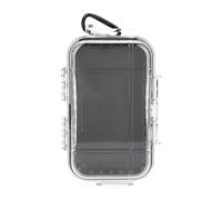 Wakects Boîte de Rangement étanche, Boîte Hermétique Antichoc en Acier Inoxydable ABS pour Outils de Clés de Téléphone avec Tampon en Caoutchouc Amovible (Transparent)