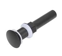 Wakects Bouchon de Canalisation d'évier Rond Noir Mat Drain d'évier Pop-up en Cuivre et Acier Inoxydable avec Panier Filtrant étanche adapté aux éviers de Salle de Bain de 1,8 à 3,7 Pouces