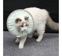 Wakects Boucle de Printemps Résistante à l'eau, Légère Respirante et Réglable, Cercle des Chats Elizabeth pour les Chats de Plusieurs Tailles avec un Chiffon à la Mode pour Prévenir les Rayures et