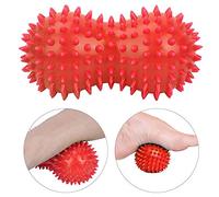 Wakects Boule de Massage des Tissus Profonds Boule à Rouleau épineuse pour Soulagement de la Douleur de Massage Portable pour la Fasciite Plantaire Arthrite Pieds épaule Pouleurs de la Douleur (rouge)