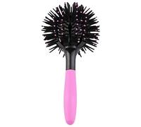 Wakects Brosse à Cheveux Ronde, Brosse Sphérique de Massage du Cuir Chevelu 3D 360 Degrés avec Poils Doux pour Coiffure de Barbier et Élimination des Nœuds Capillaires, Diamètre 10,5 Cm